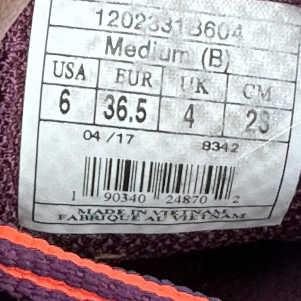 Brooks Cascadia 12 Shoes Womens Size 6 Purple Orange Trail‎ Running Cushion DNA